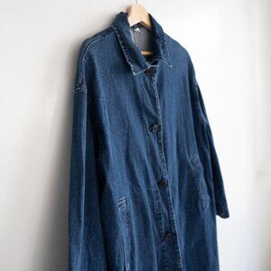 Midi Denim Trench Coat
